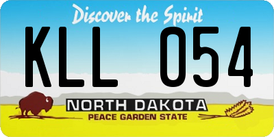ND license plate KLL054