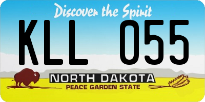 ND license plate KLL055