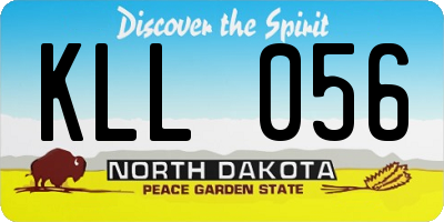 ND license plate KLL056