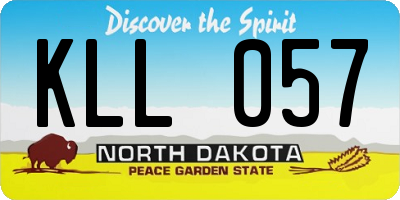 ND license plate KLL057