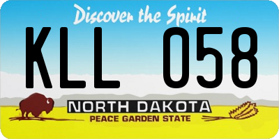 ND license plate KLL058