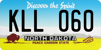 ND license plate KLL060