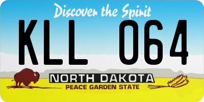 ND license plate KLL064