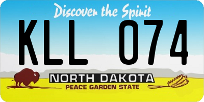 ND license plate KLL074