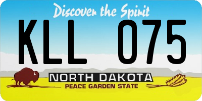 ND license plate KLL075