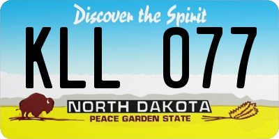 ND license plate KLL077