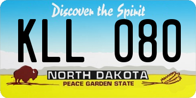 ND license plate KLL080