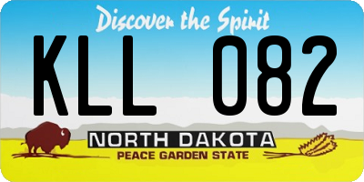 ND license plate KLL082