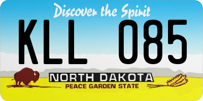 ND license plate KLL085