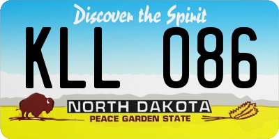 ND license plate KLL086