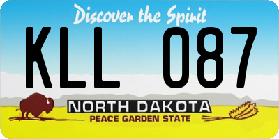 ND license plate KLL087