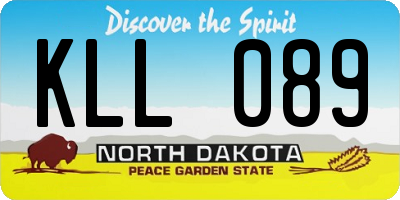 ND license plate KLL089