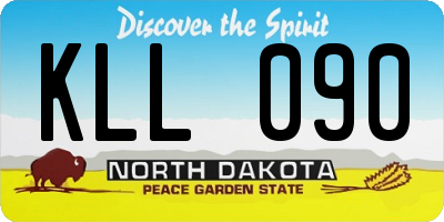 ND license plate KLL090