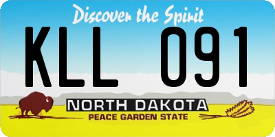 ND license plate KLL091