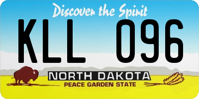 ND license plate KLL096