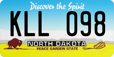 ND license plate KLL098