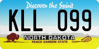 ND license plate KLL099