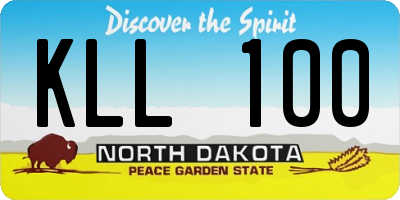 ND license plate KLL100