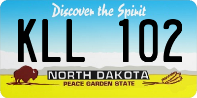 ND license plate KLL102