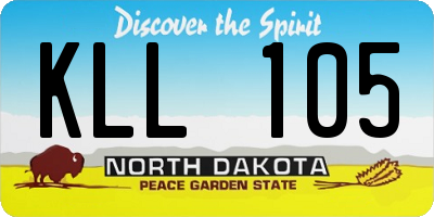 ND license plate KLL105