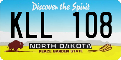 ND license plate KLL108