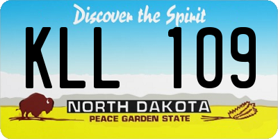 ND license plate KLL109