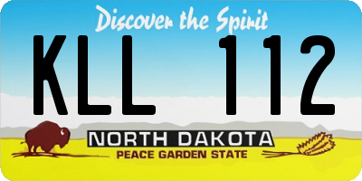 ND license plate KLL112