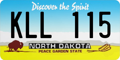 ND license plate KLL115