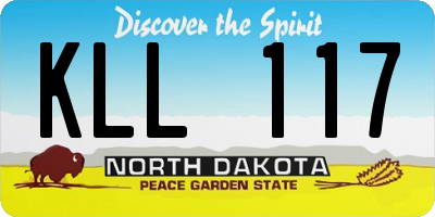 ND license plate KLL117