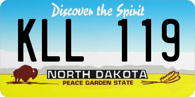 ND license plate KLL119