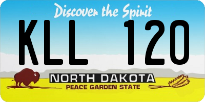 ND license plate KLL120