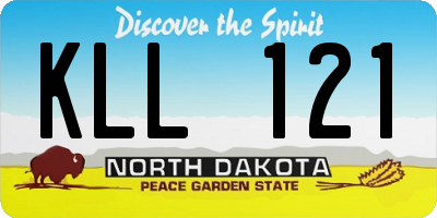 ND license plate KLL121
