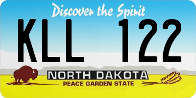 ND license plate KLL122