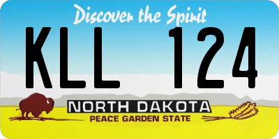 ND license plate KLL124