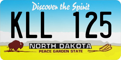 ND license plate KLL125