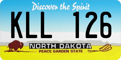 ND license plate KLL126