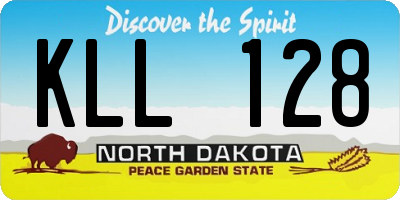 ND license plate KLL128