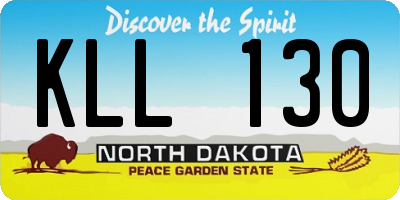 ND license plate KLL130