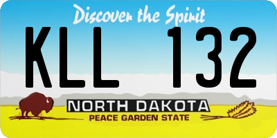 ND license plate KLL132