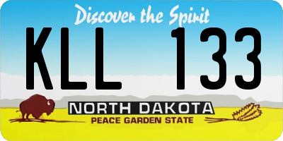 ND license plate KLL133