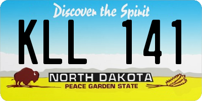 ND license plate KLL141