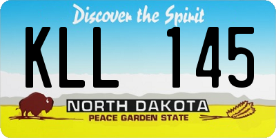 ND license plate KLL145