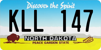 ND license plate KLL147