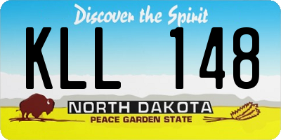 ND license plate KLL148
