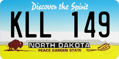 ND license plate KLL149