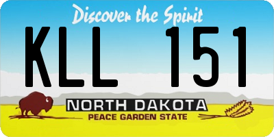 ND license plate KLL151
