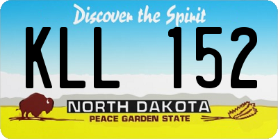 ND license plate KLL152