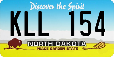 ND license plate KLL154