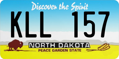 ND license plate KLL157