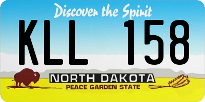 ND license plate KLL158